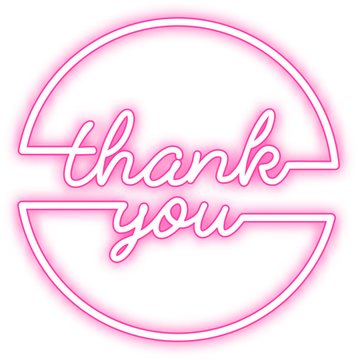 Thank You Neon Sign Illustration